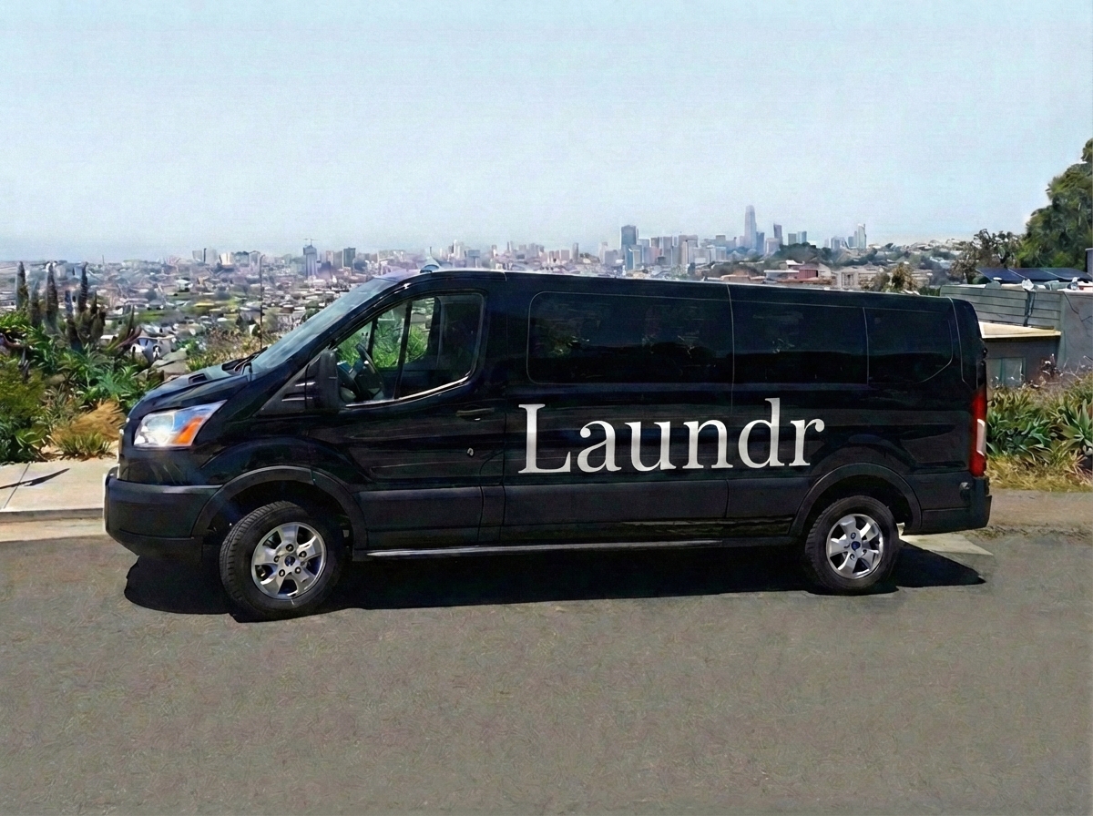 Laundr branded delivery van